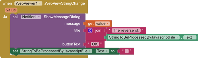 when WebViewer1 WebViewStringChange