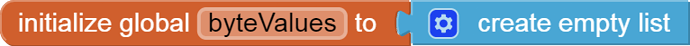 initialize global byteValues to