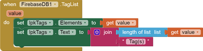 when  FirebaseDB1 .TagList   value   do