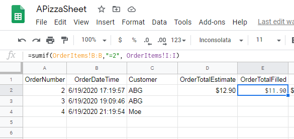 OrderTotalFilled Estimate Formula