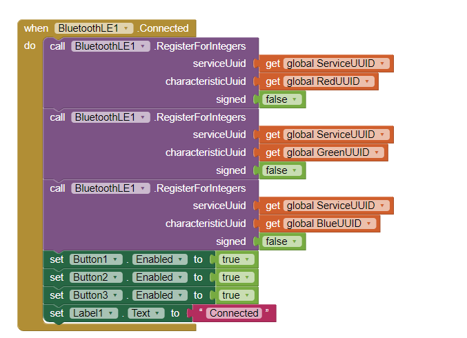 When BLE1 Connected