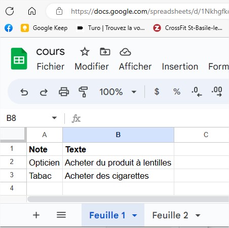 GoogleSheet