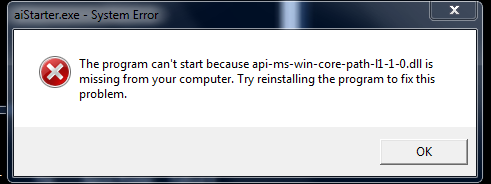 aiStarter missing dll