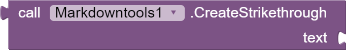 call  Markdowntools1 .CreateStrikethrough text