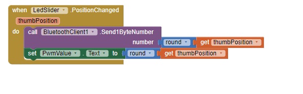 1 byte App inventor sending